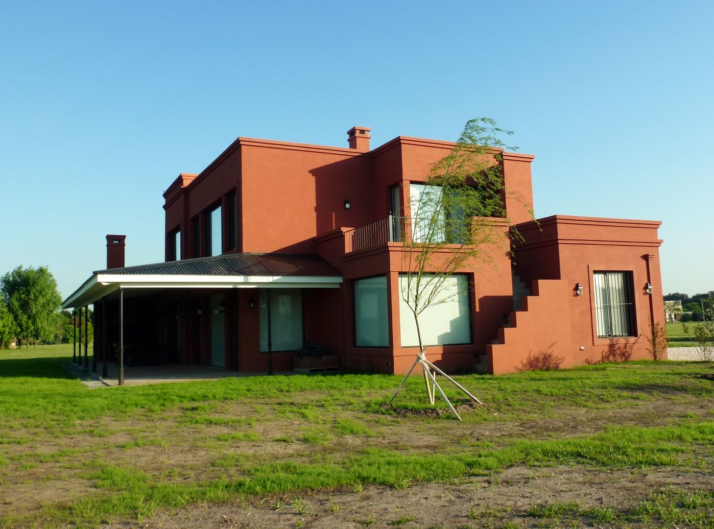 Diseño y Construcción de Casa en Haras San Pablo por Estudio Dillon Terzaghi Arquitectura, Estudio Dillon Terzaghi Arquitectura - Pilar Estudio Dillon Terzaghi Arquitectura - Pilar Casa di campagna