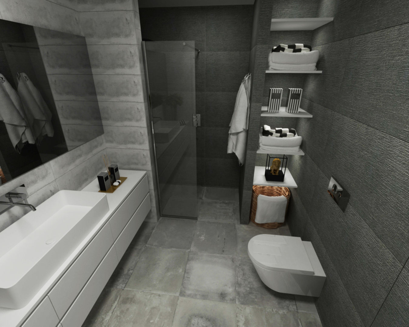 Ambientes 3D de casas de banho Smile Bath, Smile Bath S.A. Smile Bath S.A. Minimalist style bathroom