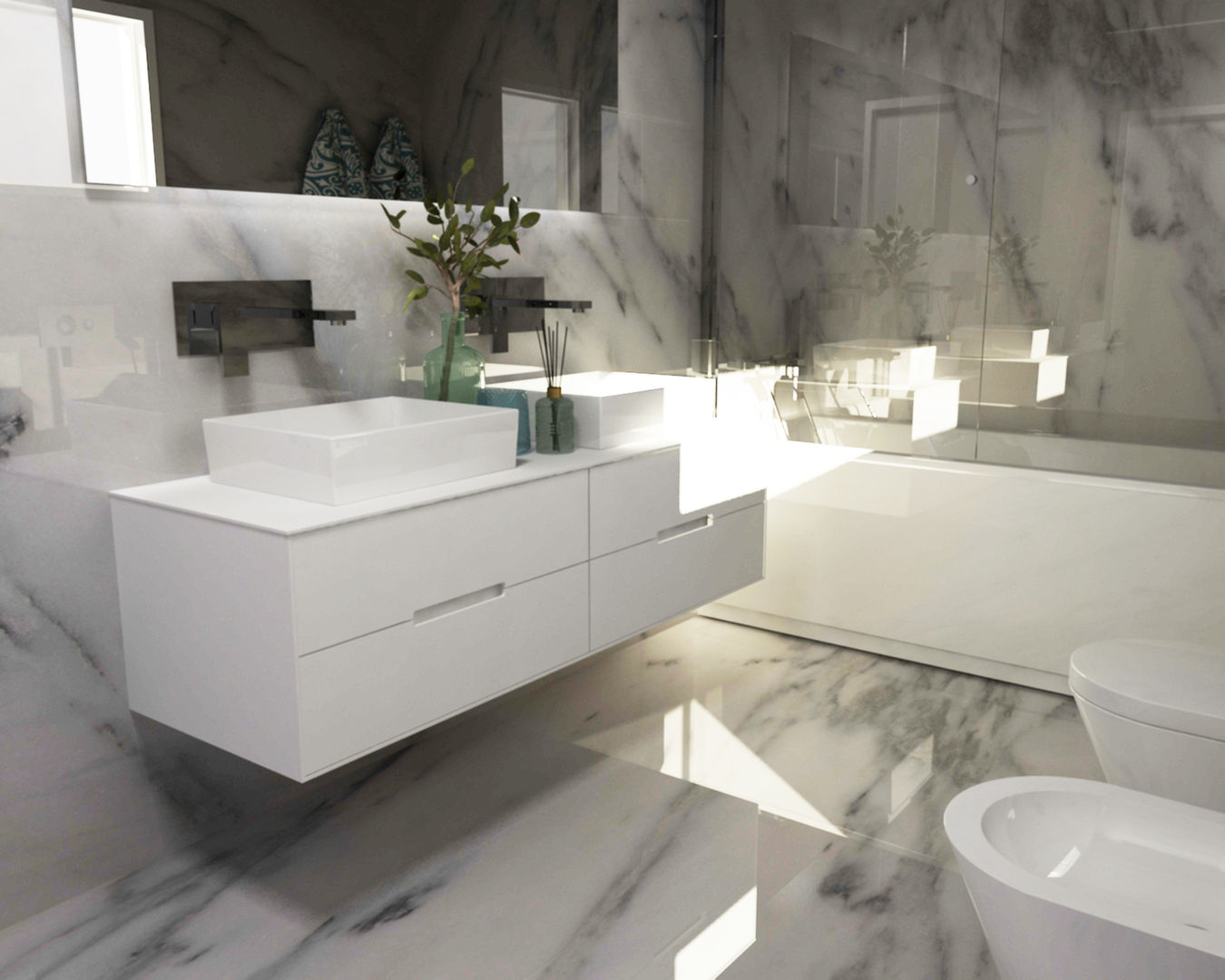 Ambientes 3D de casas de banho Smile Bath, Smile Bath S.A. Smile Bath S.A. Kamar Mandi Modern