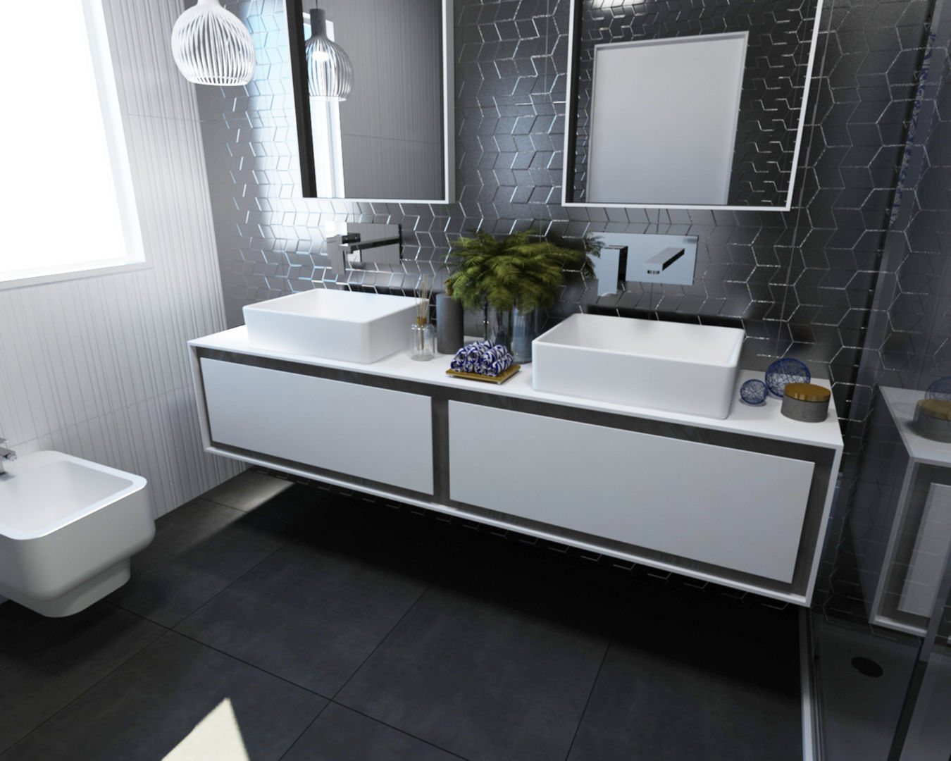 Ambientes 3D de casas de banho Smile Bath, Smile Bath S.A. Smile Bath S.A. Baños de estilo moderno