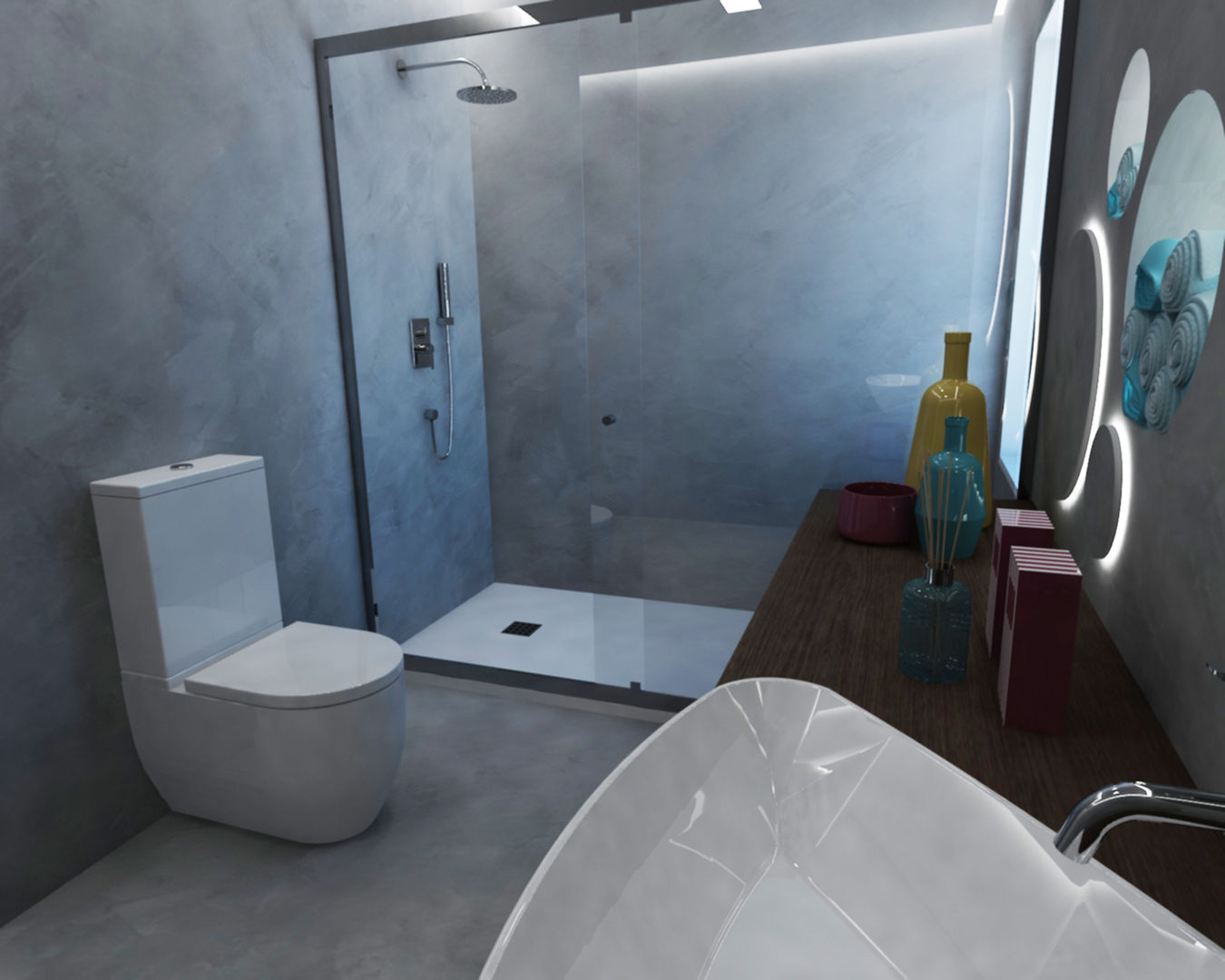 Ambientes 3D de casas de banho Smile Bath, Smile Bath S.A. Smile Bath S.A. 모던스타일 욕실