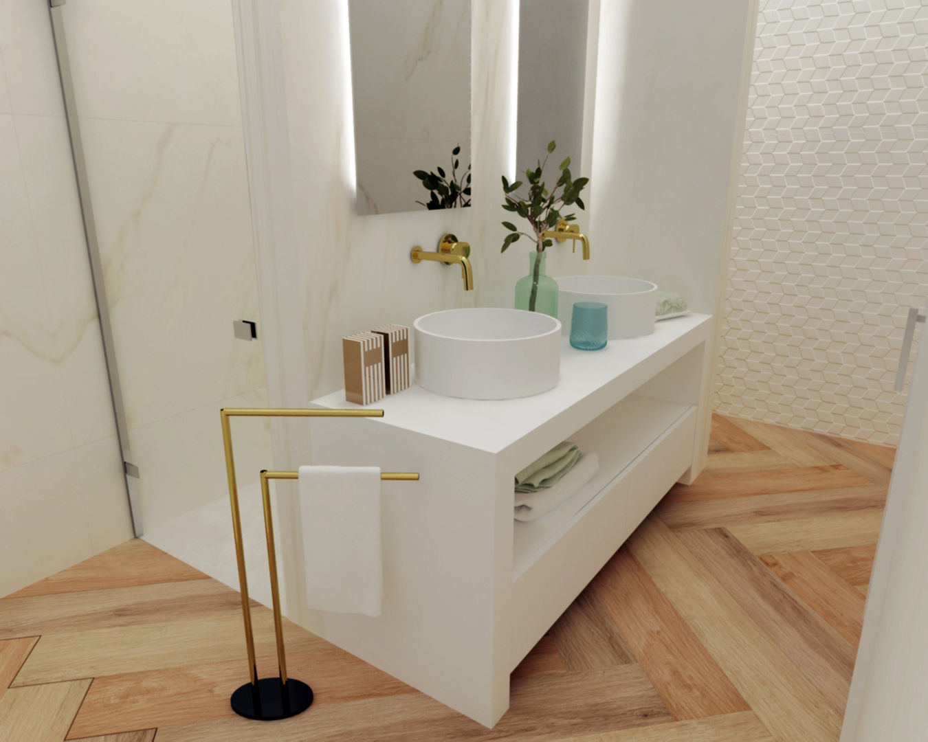 Ambientes 3D de casas de banho Smile Bath, Smile Bath S.A. Smile Bath S.A. Modern bathroom