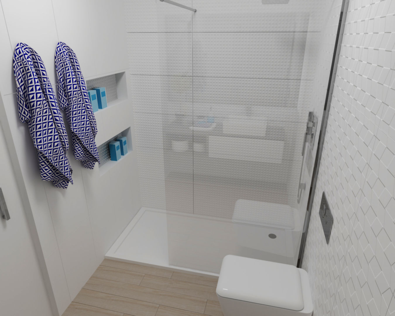 Ambientes 3D de casas de banho Smile Bath, Smile Bath S.A. Smile Bath S.A. Minimalist Banyo