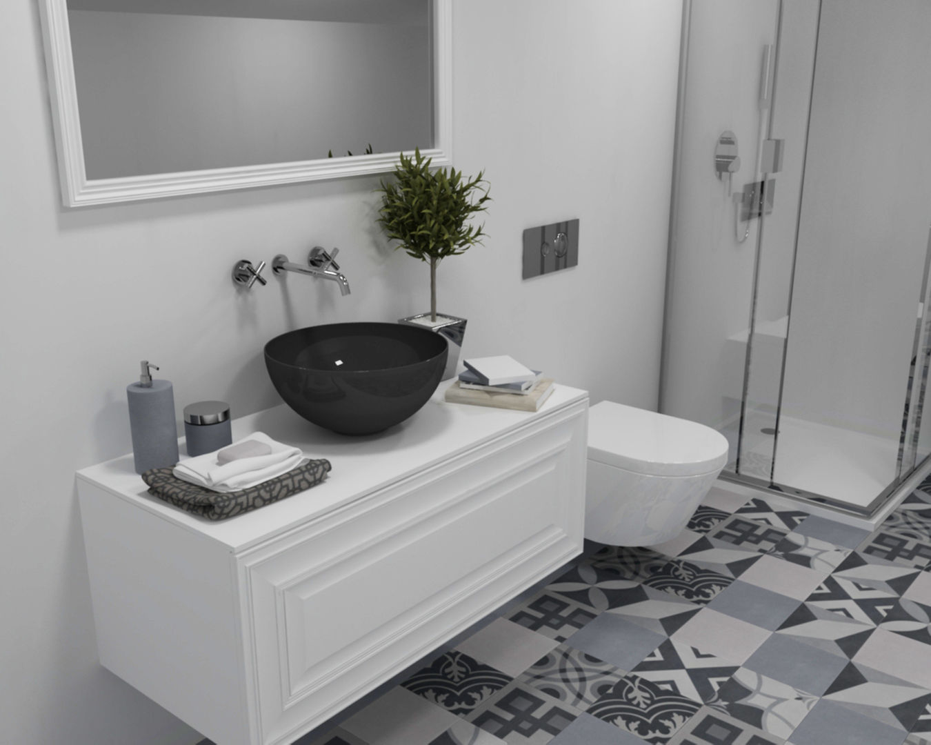 Ambientes 3D de casas de banho Smile Bath, Smile Bath S.A. Smile Bath S.A. 에클레틱 욕실