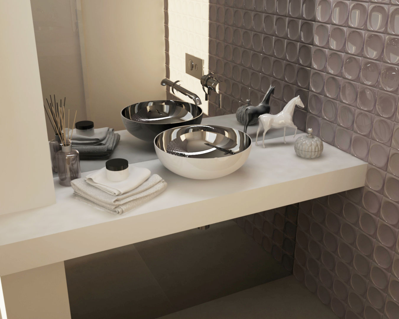 Ambientes 3D de casas de banho Smile Bath, Smile Bath S.A. Smile Bath S.A. Modern bathroom