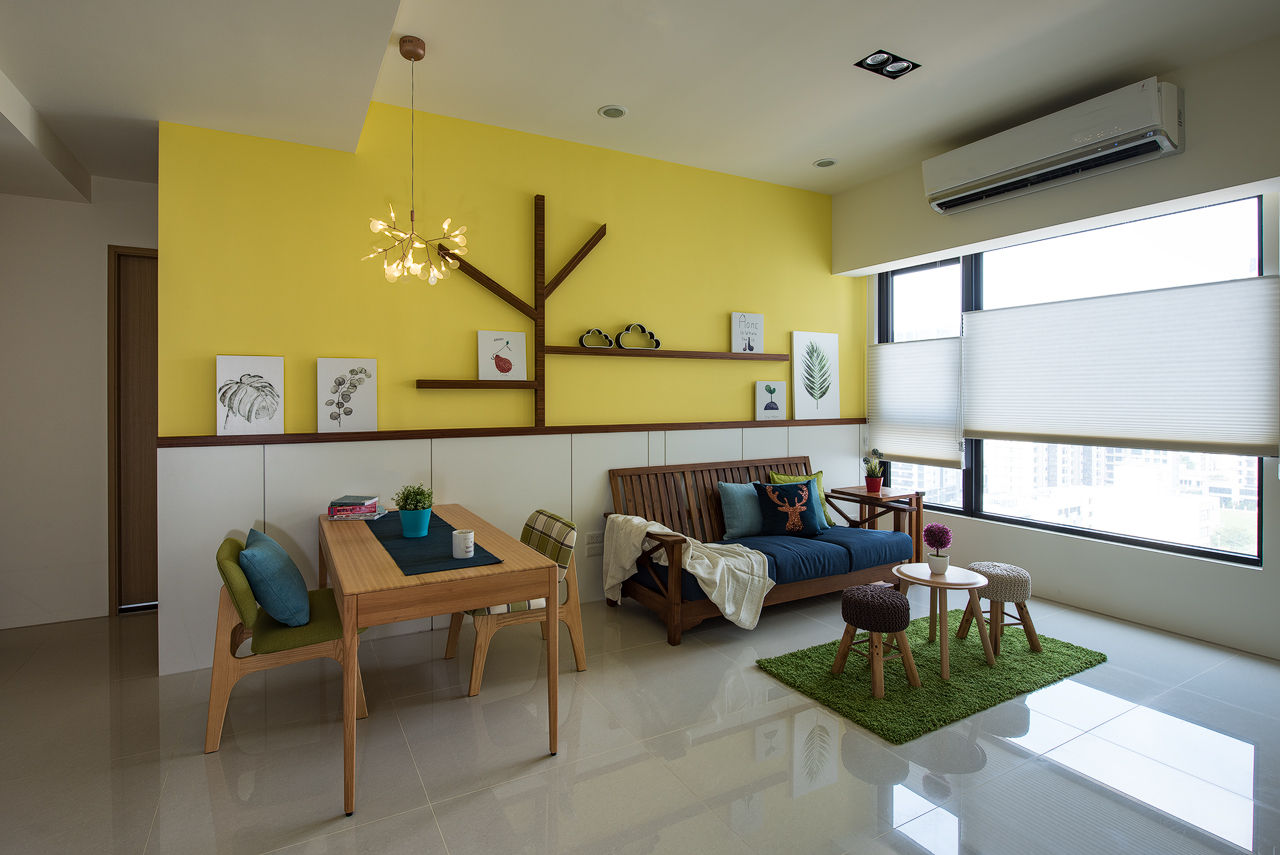 moon yellow, 澄月室內設計 澄月室內設計 Scandinavian style living room
