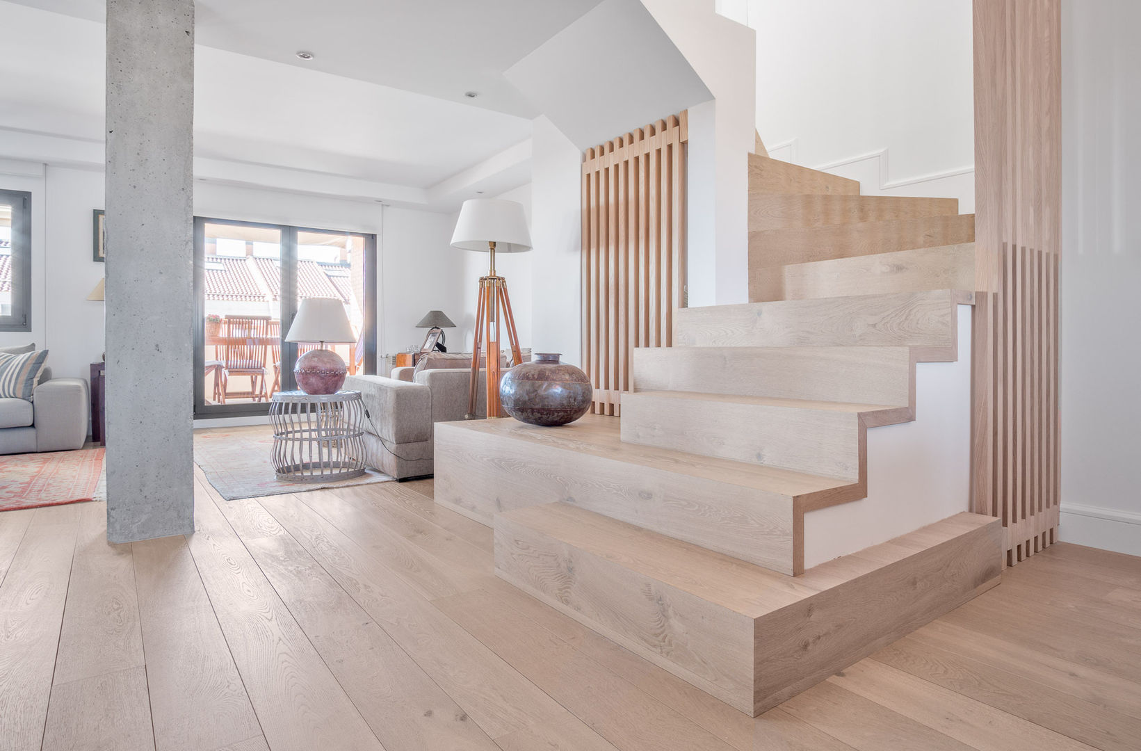 Dúplex Las Rozas, Tarimas de Autor Tarimas de Autor Escaleras Madera Acabado en madera