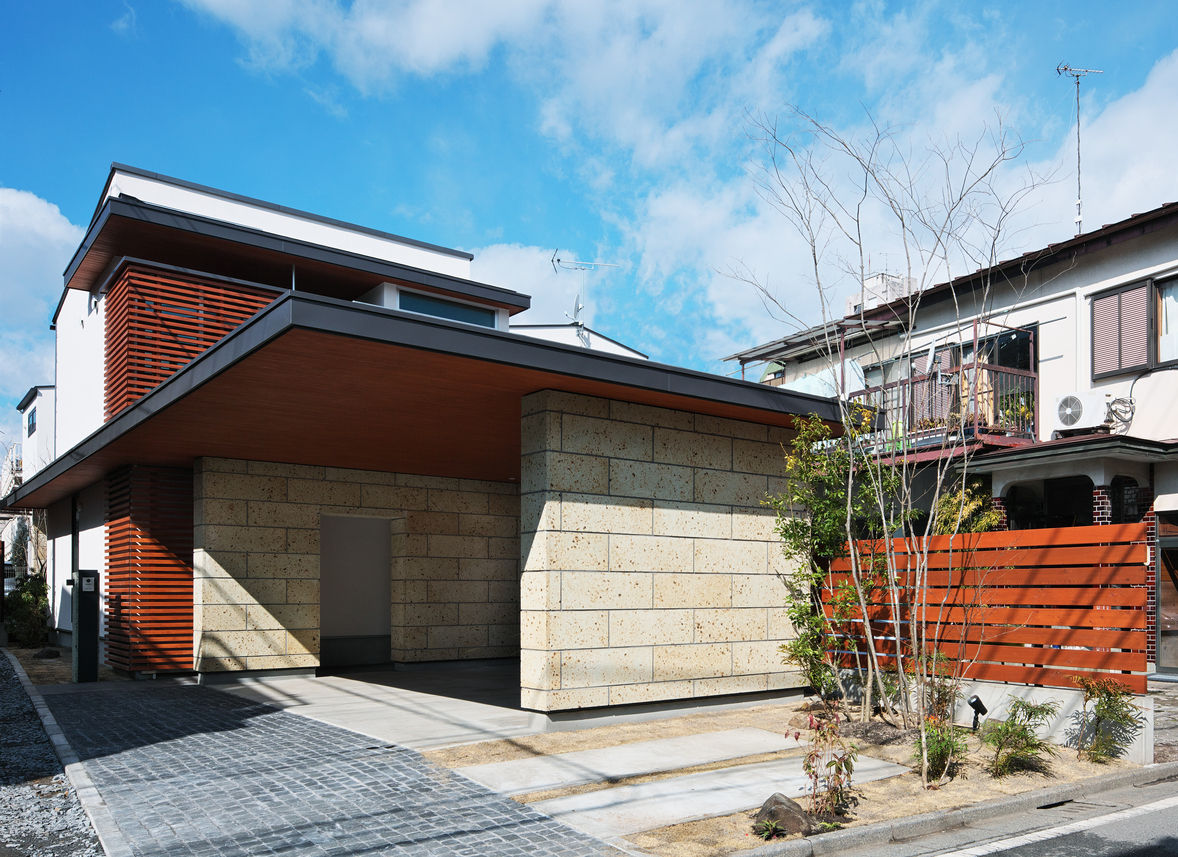 CASA Mi家, かんばら設計室 かんばら設計室 Casas modernas Piedra