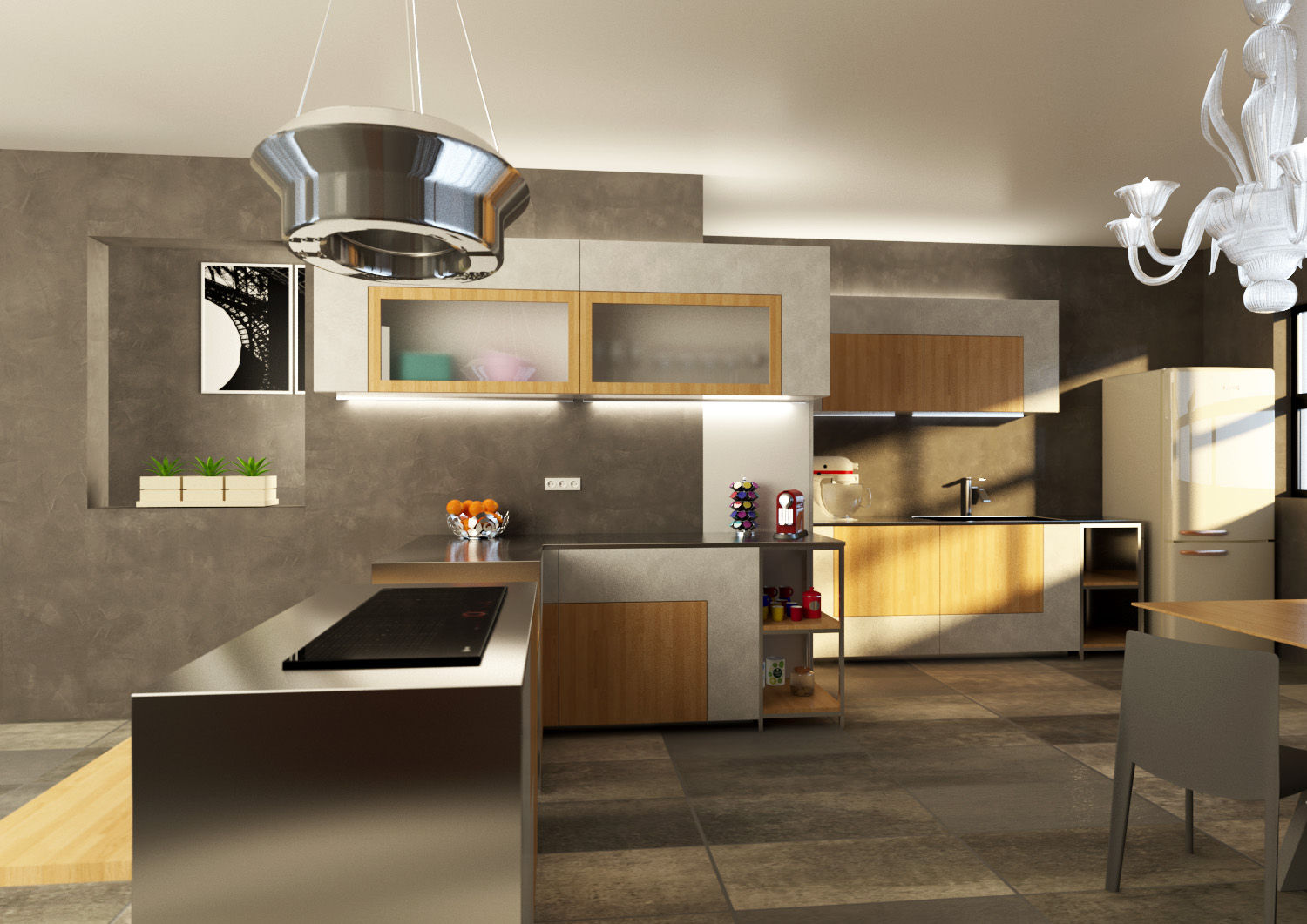 Progettazione piano terra villetta schiera Colombare di Sirmione (BS), 2mgdesignsolution 2mgdesignsolution Modern kitchen