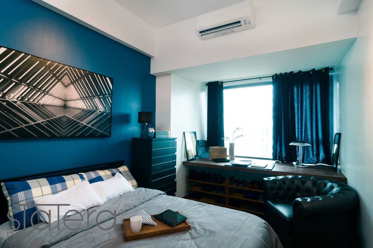 Sta. Maria Residence, Shang Salcedo Place, Makati, Statera Design Statera Design Camera da letto in stile rustico