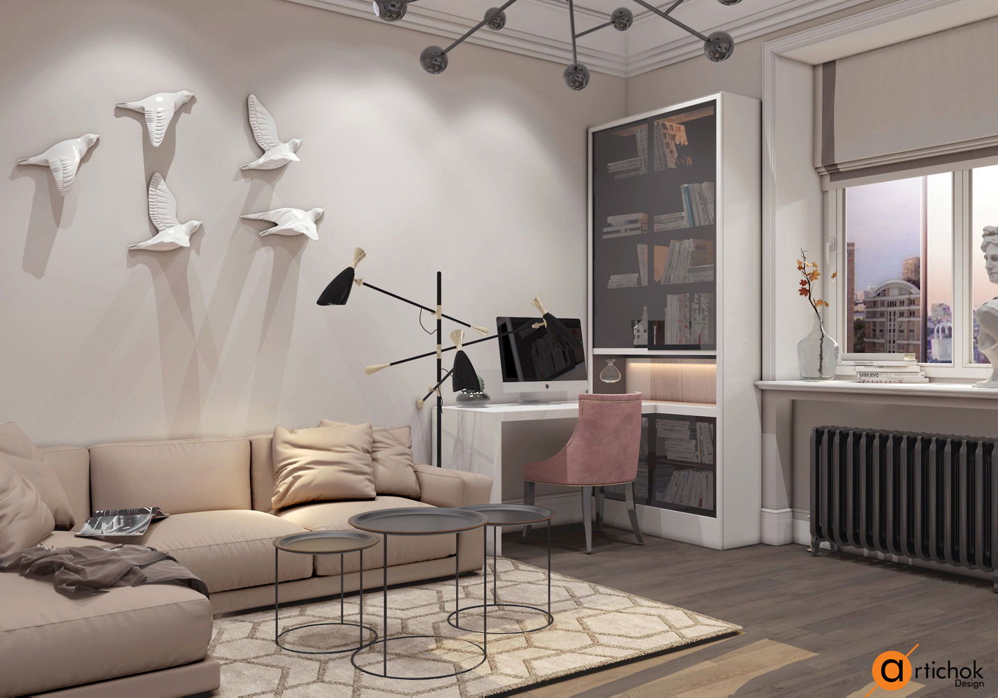 Smart apartment, Artichok Design Artichok Design Minimalist living room