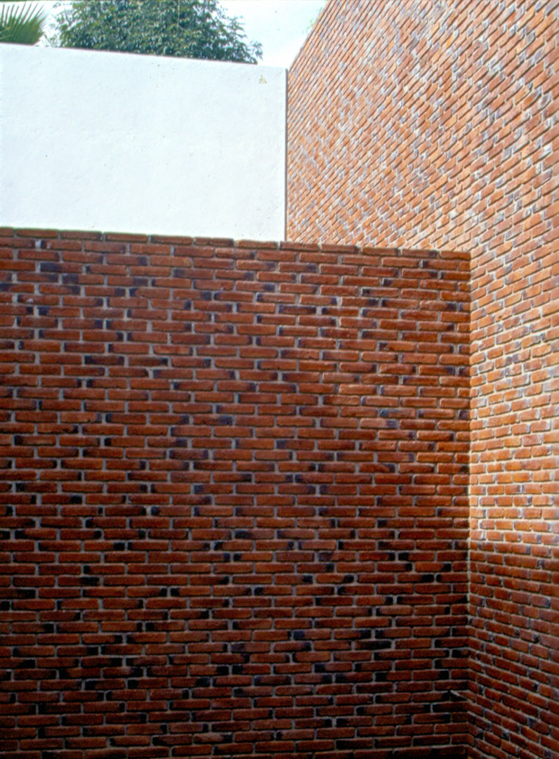 Patio Interior homify Jardines de piedra Ladrillos Rojo patio,muro de tabique,luz natural
