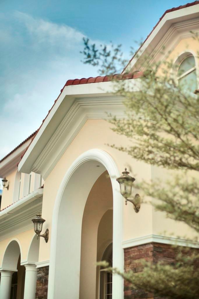 Roof cornice Detail S Squared Architects Pvt Ltd. Bungalow Bricks