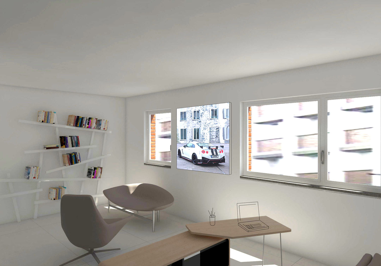 ufficio homify Studio moderno ufficio,rinnovo,conversione,Armadi & Scaffali