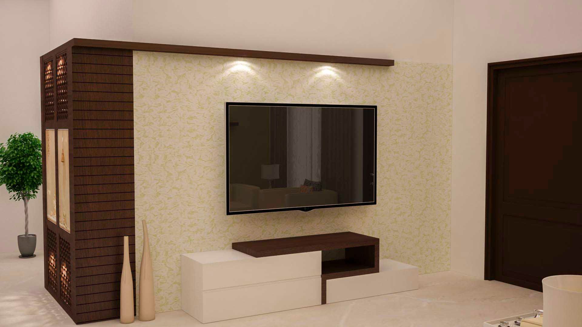Home theater unit and wall paneling homify Modern media room