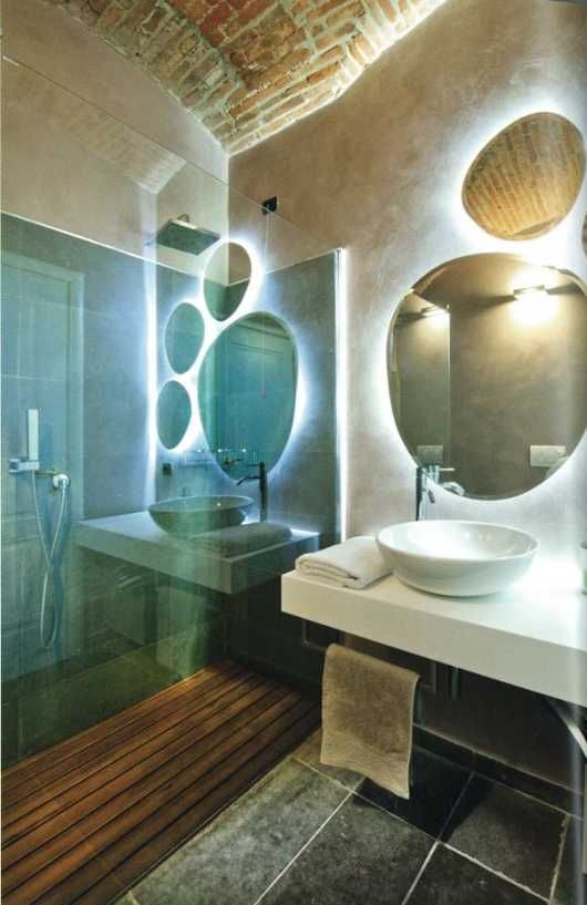 QUESTIONE DI CARATTERE, Studio Moltrasio - Zero4 SNC Studio Moltrasio - Zero4 SNC Rustic style bathroom Lighting