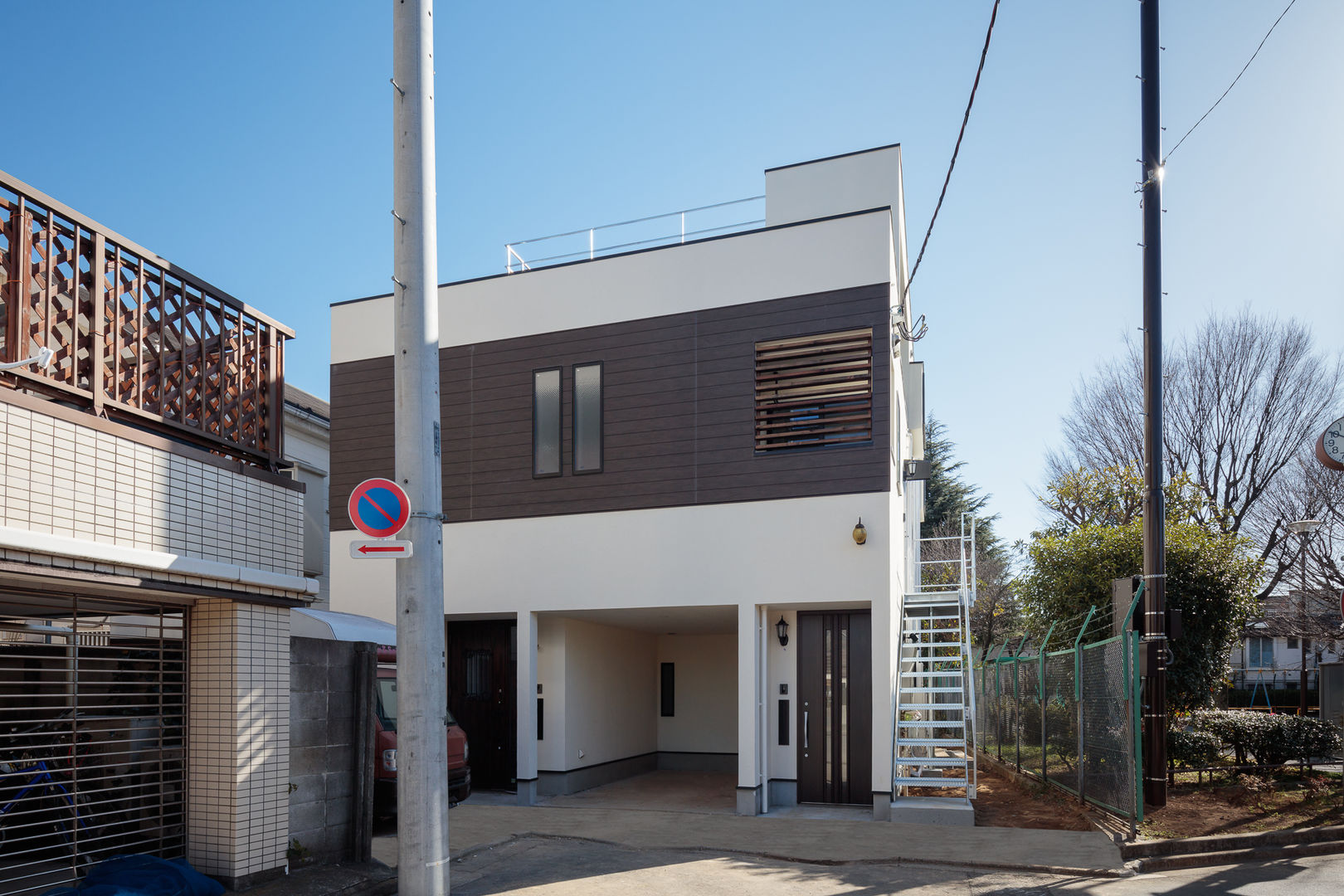 緑と眺望を楽しむ長屋建て住宅, 設計事務所アーキプレイス 設計事務所アーキプレイス Terrace house