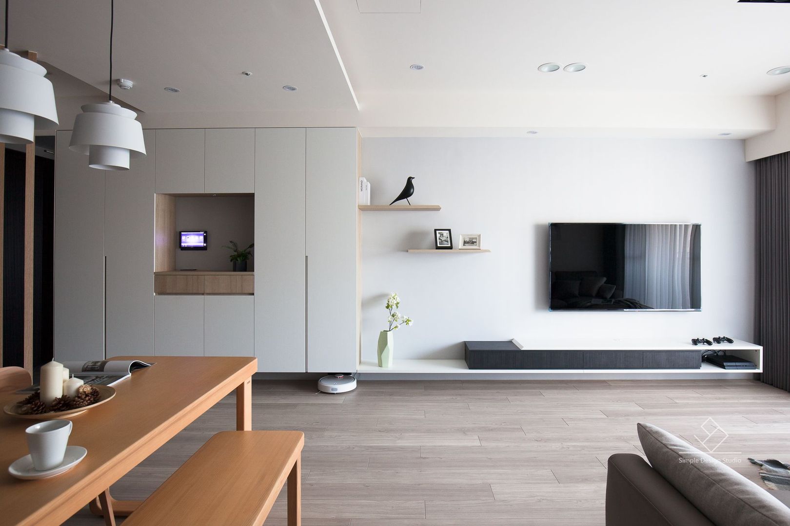 客廳電視牆 極簡室內設計 Simple Design Studio Minimalist living room