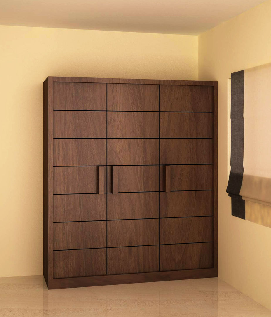 Wardrobe with openable style shutter homify Modern style bedroom