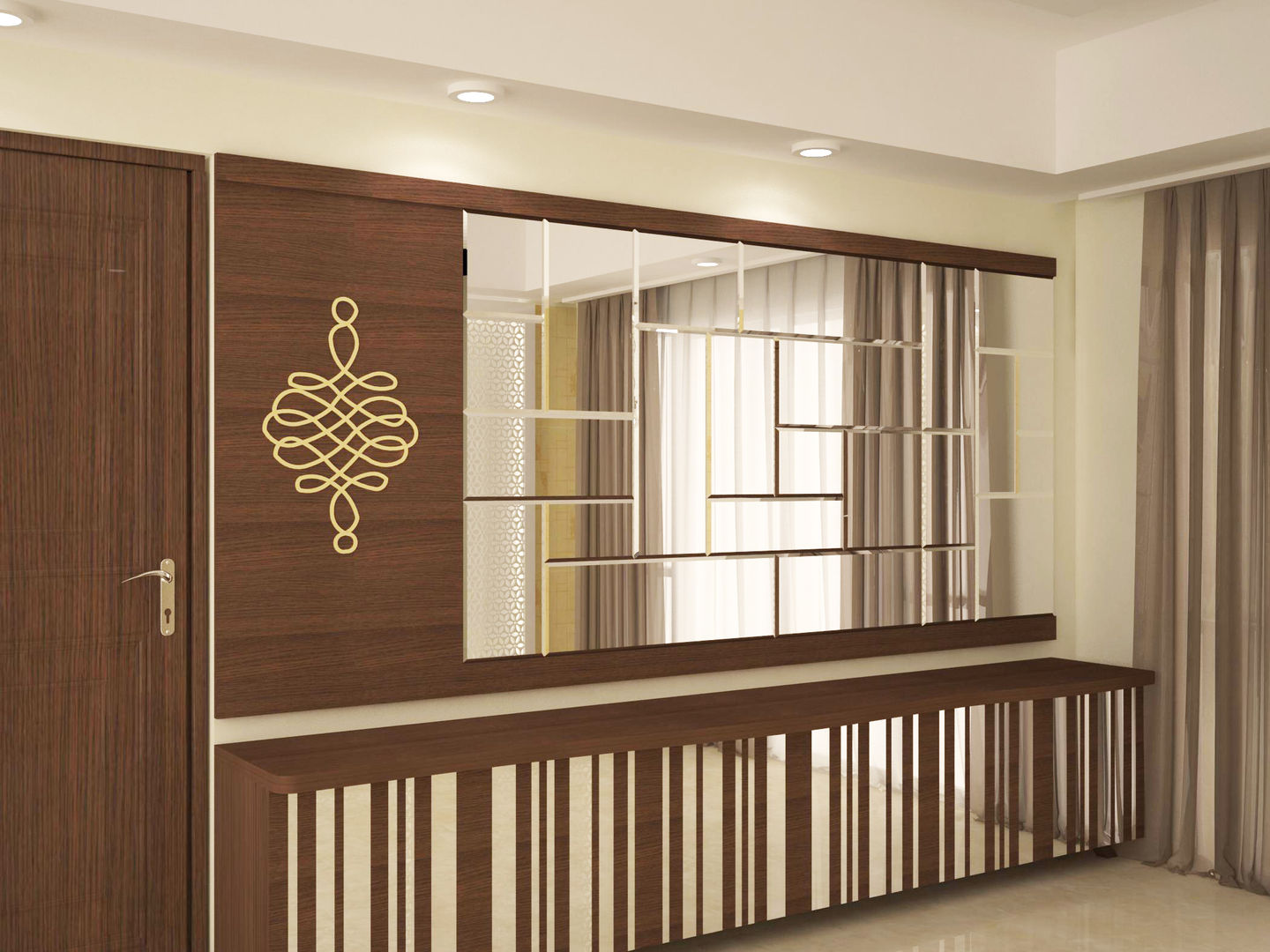 Wall paneling homify Classic style corridor, hallway and stairs