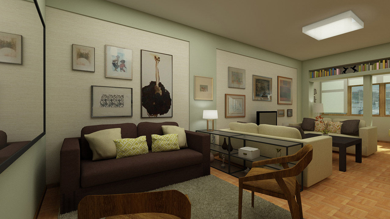 Sala - Apartamento em Lisboa - SHI Studio Interior Design homify İskandinav Oturma Odası Aksesuarlar & Dekorasyon