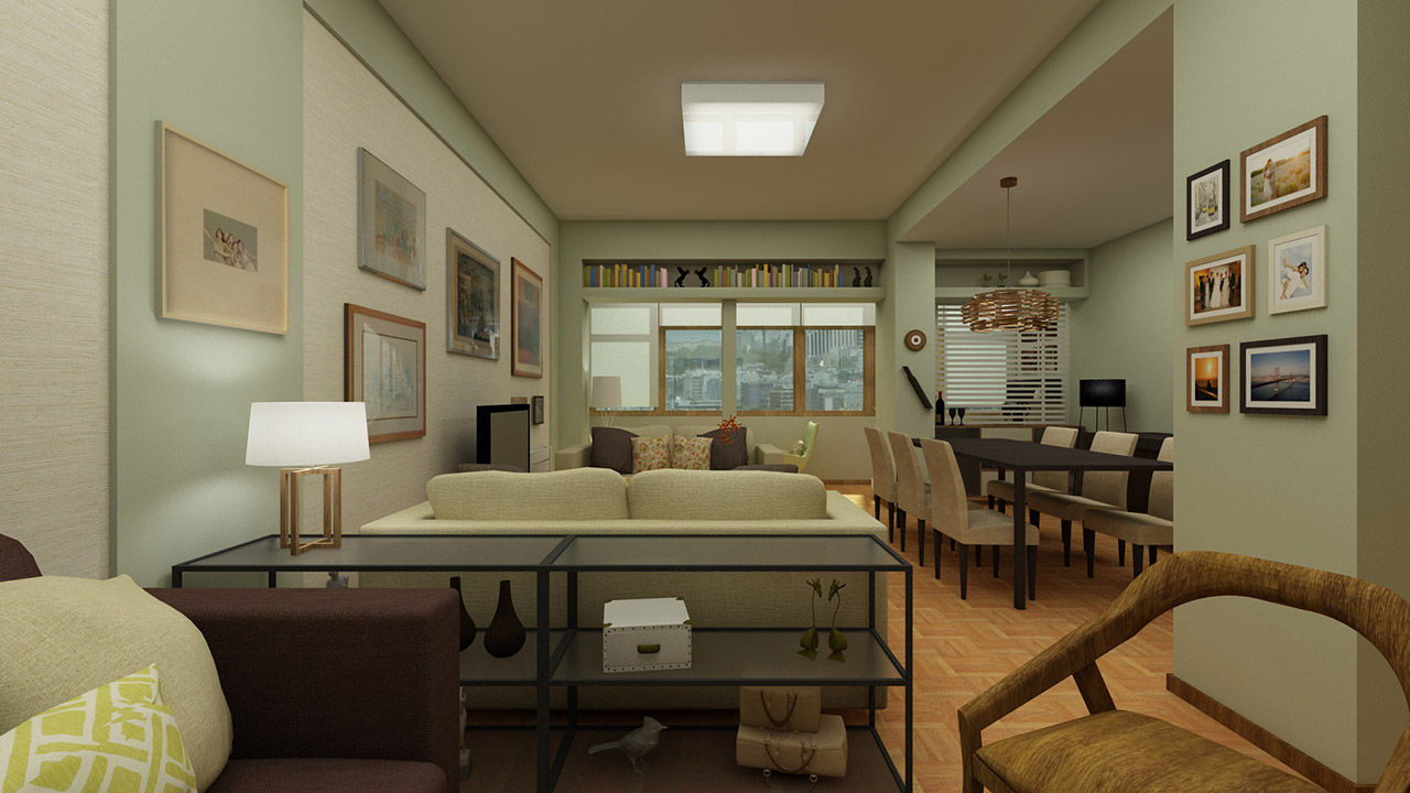 Sala de estar - Apartamento em Lisboa - SHI Studio Interior Design homify İskandinav Oturma Odası Aksesuarlar & Dekorasyon