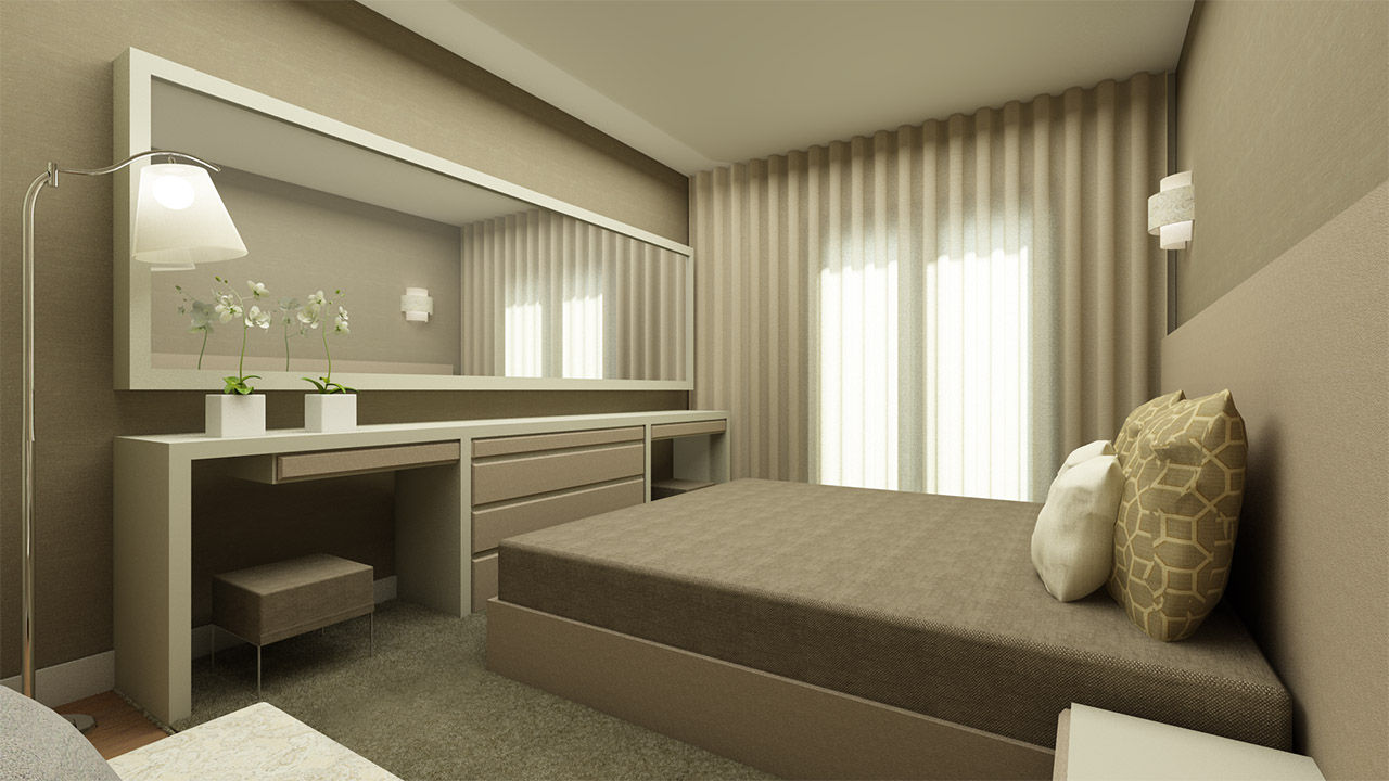 Apartamento Benfica Stadium, Lisboa - SHI Studio Interior Design homify İskandinav Yatak Odası Aksesuarlar & Dekorasyon