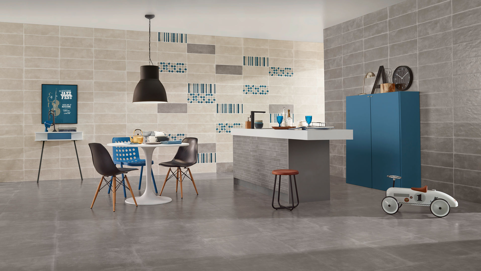 Ground, Love Tiles Love Tiles Industrial style kitchen