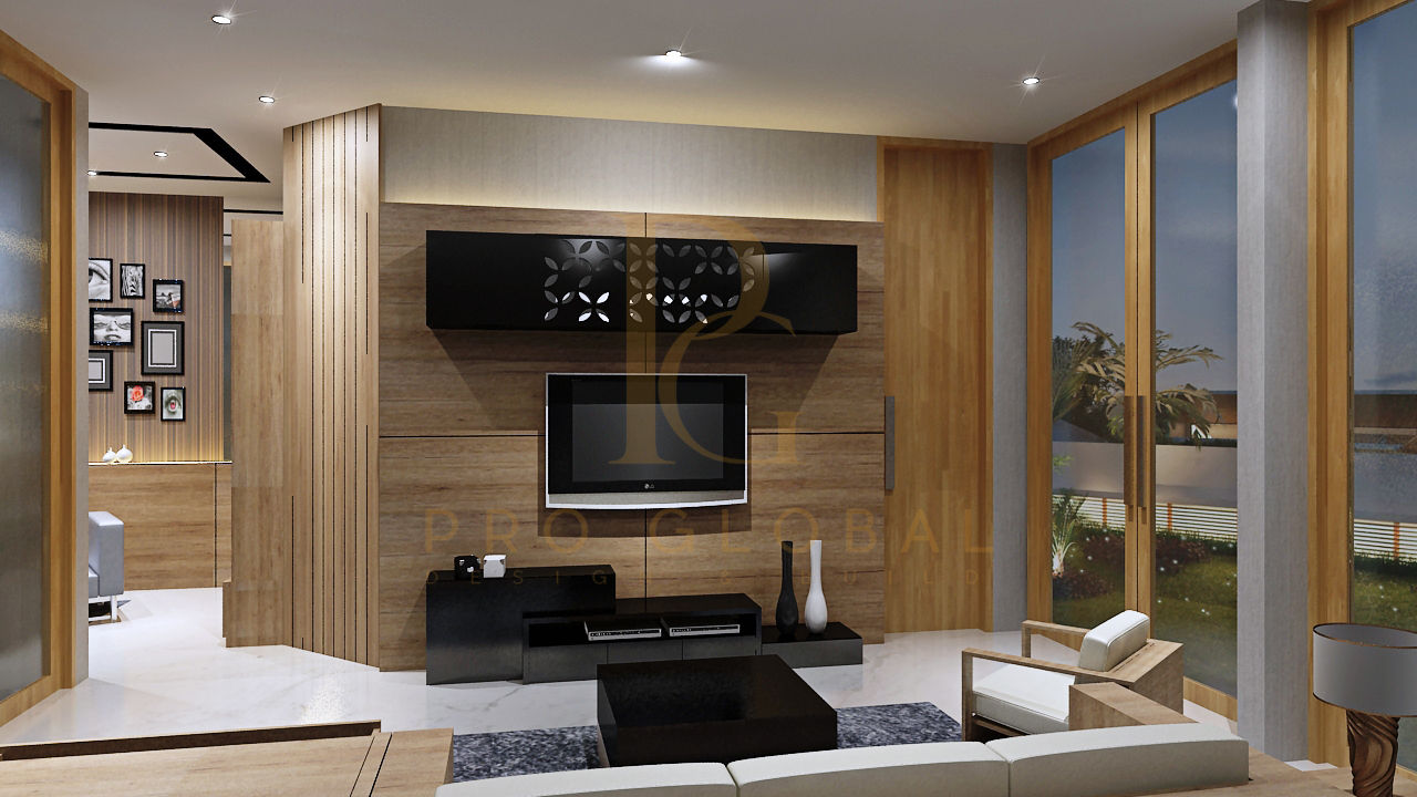 homify Living room لکڑی Wood effect TV stands & cabinets