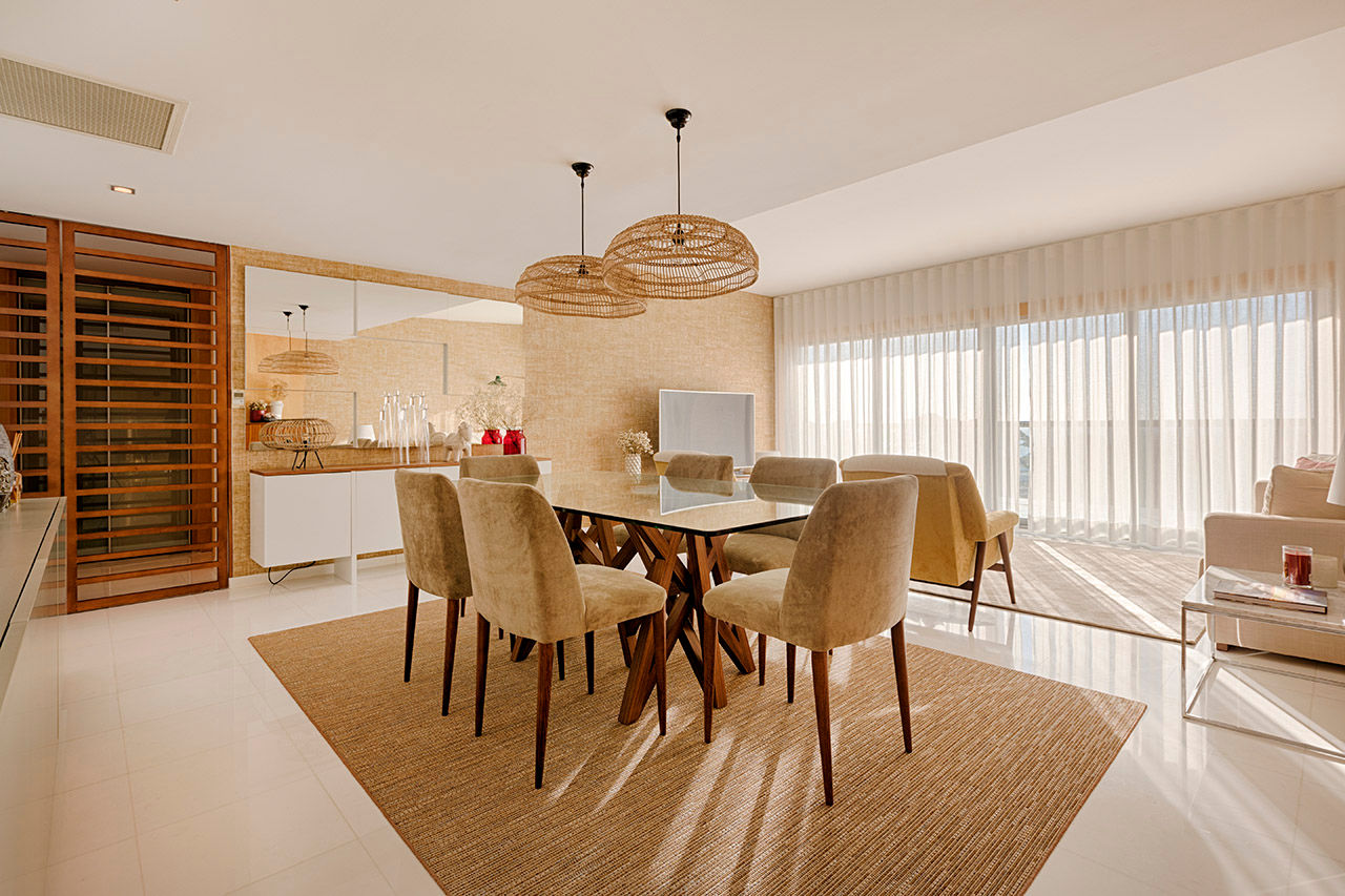Mesa - Sala de jantar - Apartamento T2 em Cascais - SHI Studio Interior Design homify İskandinav Yemek Odası Aksesuarlar & Dekorasyon