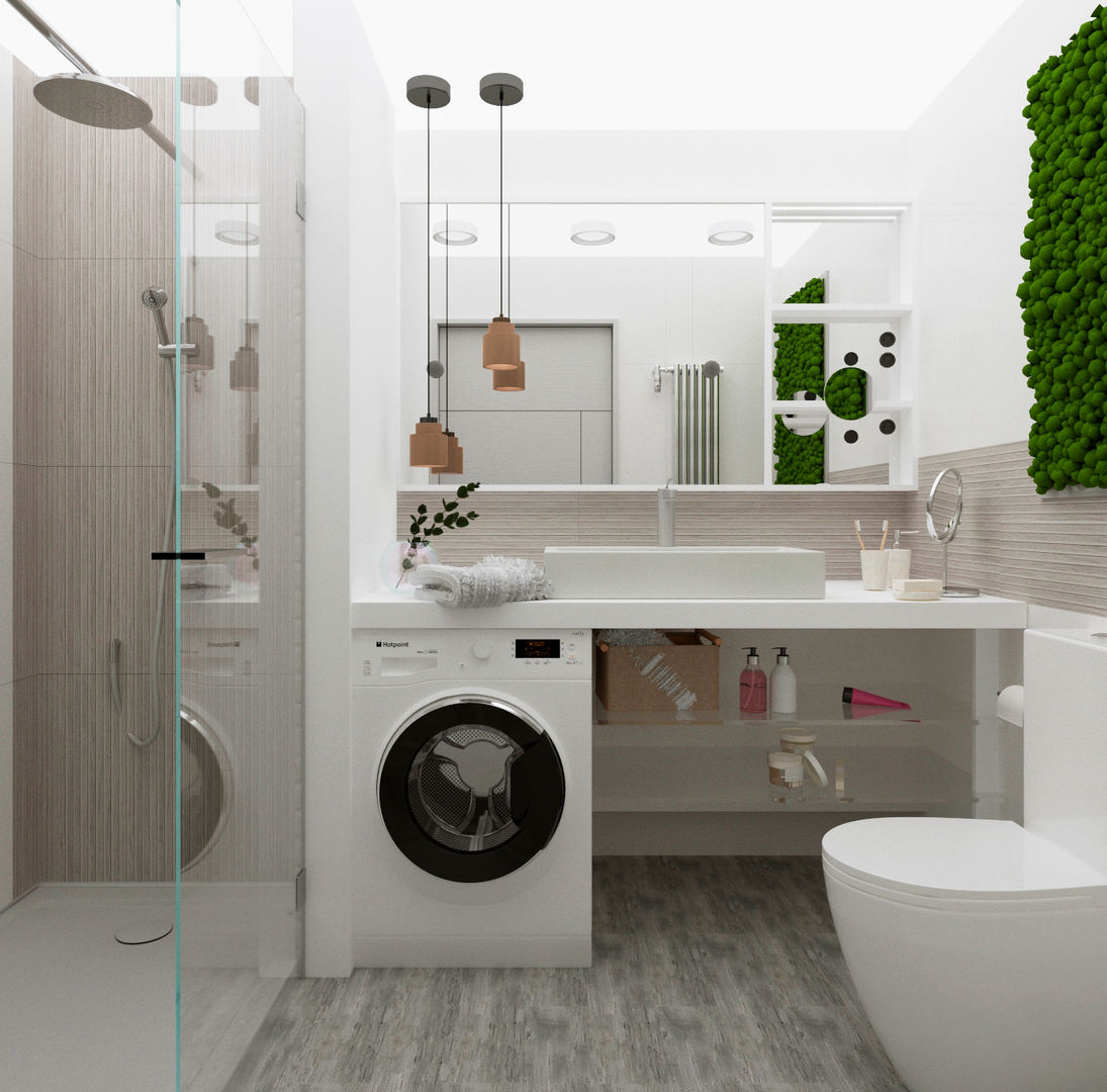 Квартира-студия в стиле Лофт, Дизайн студия Simply House Дизайн студия Simply House Bagno in stile industriale