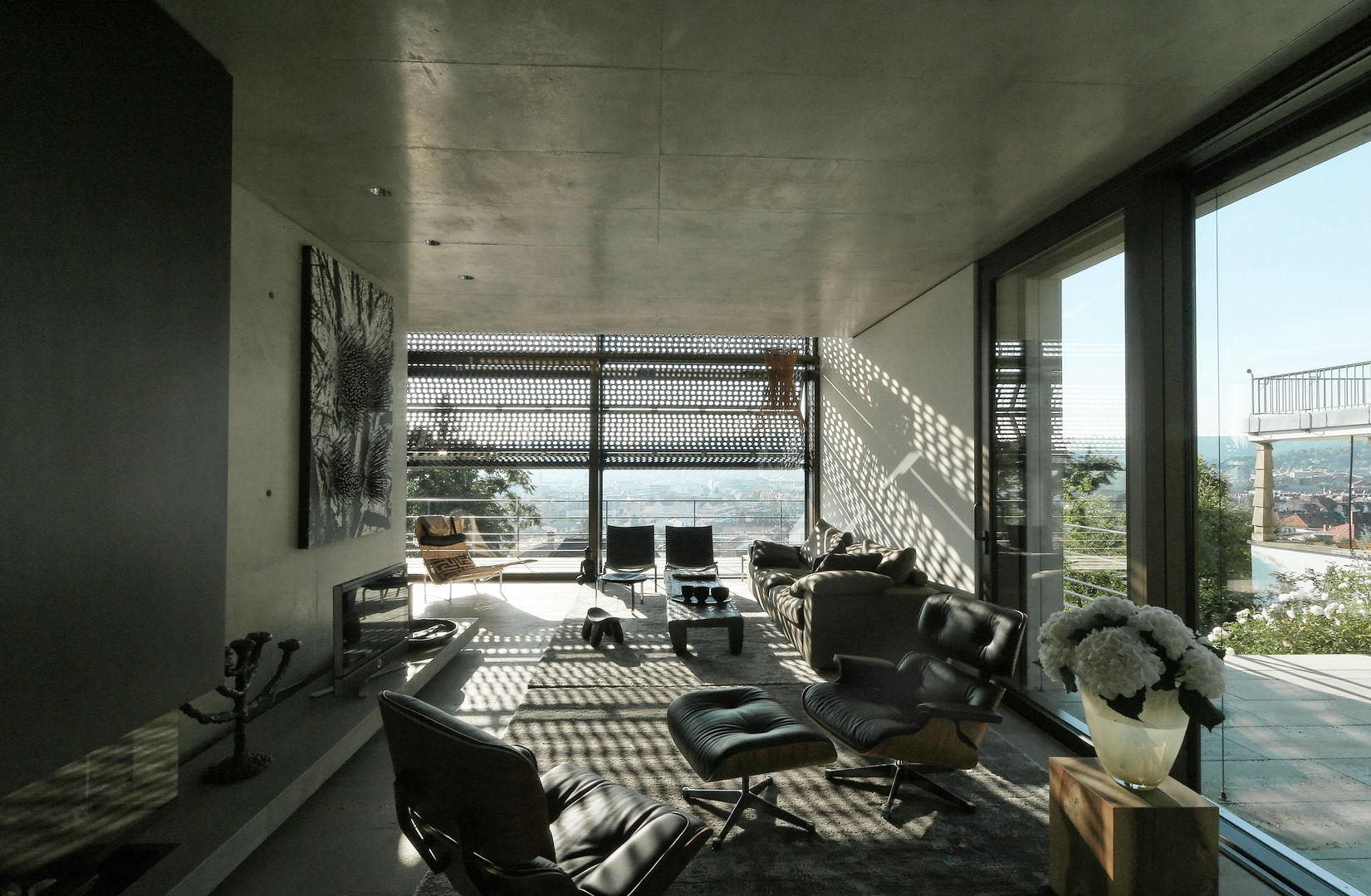 Einfamilienhaus Stuttgart, blocher partners blocher partners 모던스타일 거실