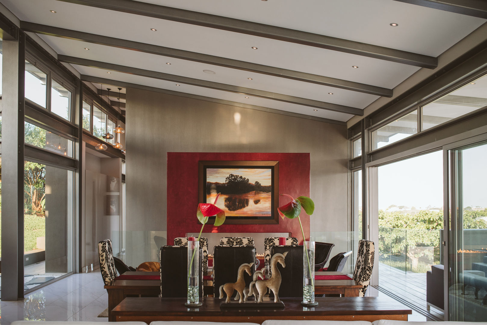 House BellaVida, Salt Rock, South Africa Hugo Hamity Architects Living room Iron/Steel