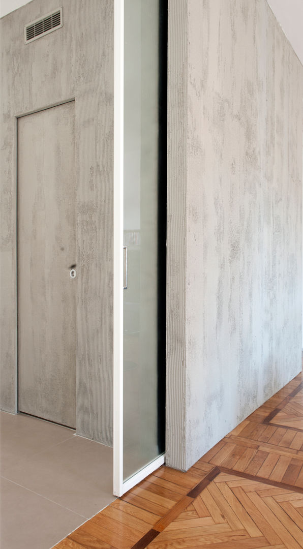 ristrutturazione appartamento Viale Bligny, Gianluca Bugeia | Architetto e Designer di Interni Gianluca Bugeia | Architetto e Designer di Interni Sliding doors Concrete