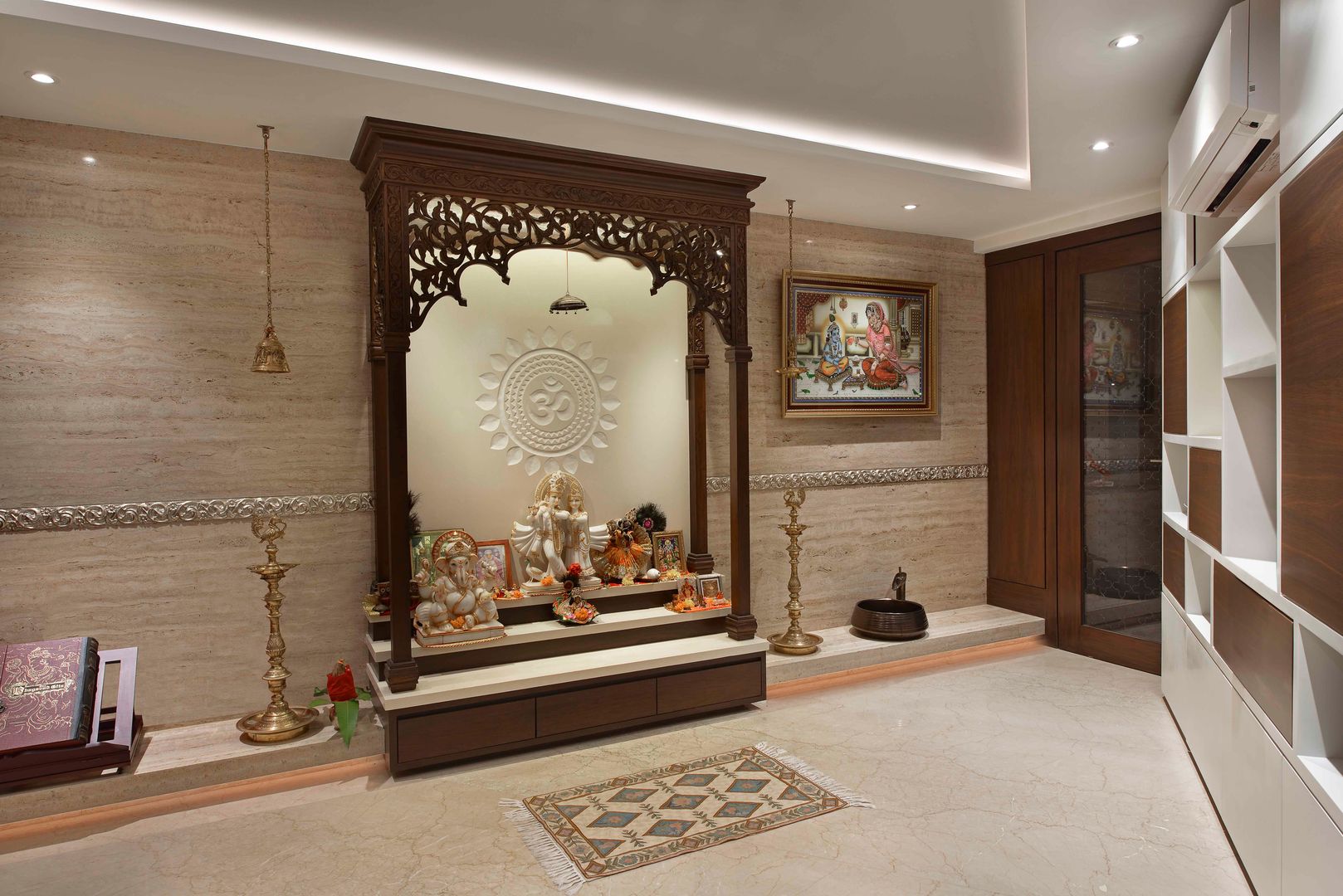 The Warm Bliss, Milind Pai - Architects & Interior Designers Milind Pai - Architects & Interior Designers Minimalistische Arbeitszimmer Marmor