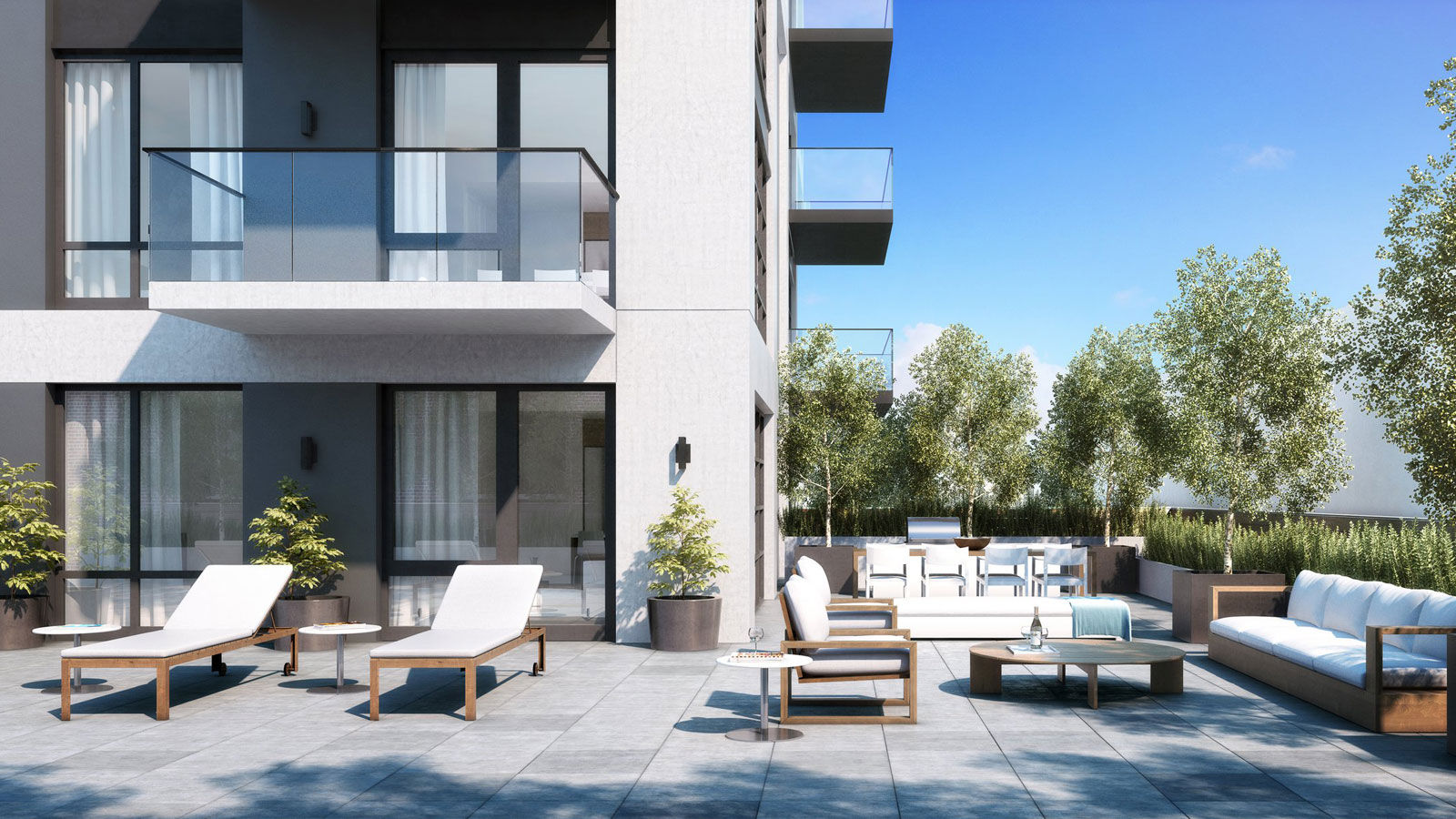 The Jackson | Terrace GD Arredamenti Apartman Cam GD Arredamenti,GeD Cucine,GD Cucine,contract,rooftop terrace,garden furniture,indoor garden,stone column,double windows,window ledge,wooden windows,glass facade