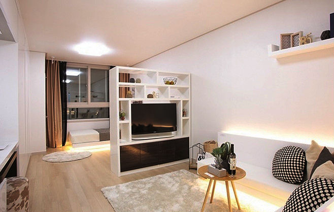 안산 센터하임 오피스텔 모델하우스 / F2-Type, 에이프릴디아 에이프릴디아 Modern living room