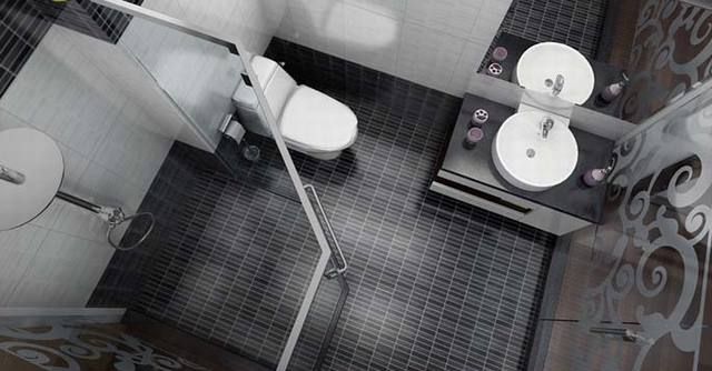 Phòng tắm với nội thất đơn giản sang trọng Công ty TNHH TK XD Song Phát Phòng tắm phong cách châu Á Đồng / Đồng / Đồng thau