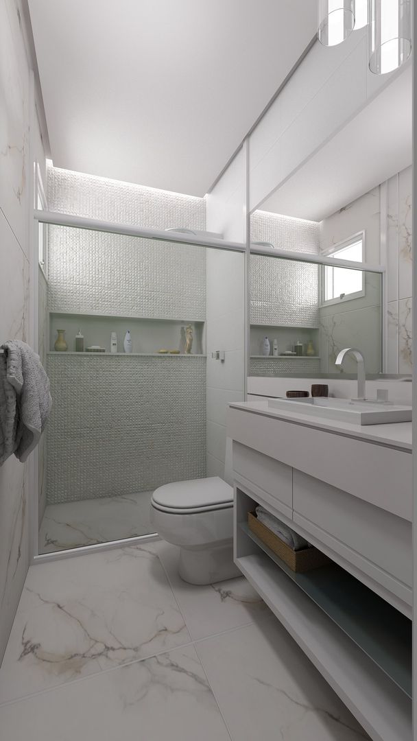 Banheiro, AT arquitetos AT arquitetos Modern bathroom