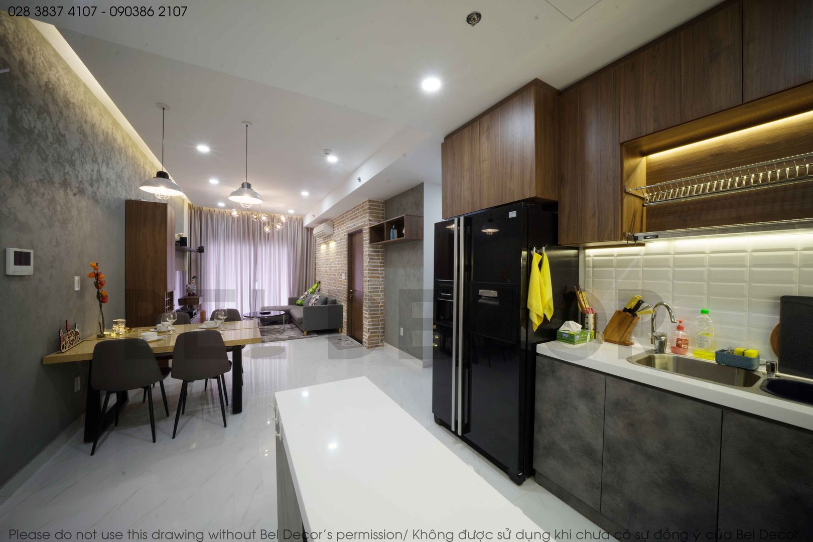 Project: HO1784 Apartment (IC)/ Bel Decor , Bel Decor Bel Decor Kitchen units