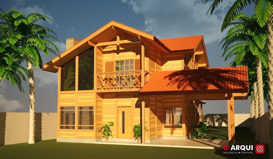 homify Chalets & maisons en bois Bois Effet bois