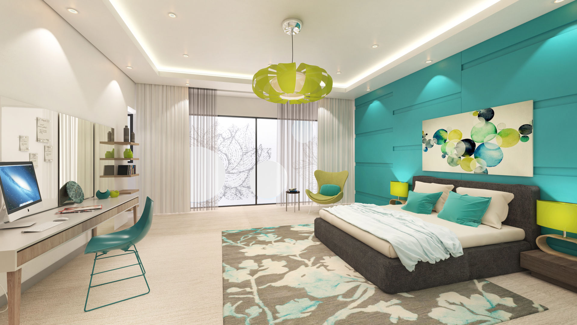 Girl's bedroom 15 Years Dessiner Interior Architectural Modern style bedroom