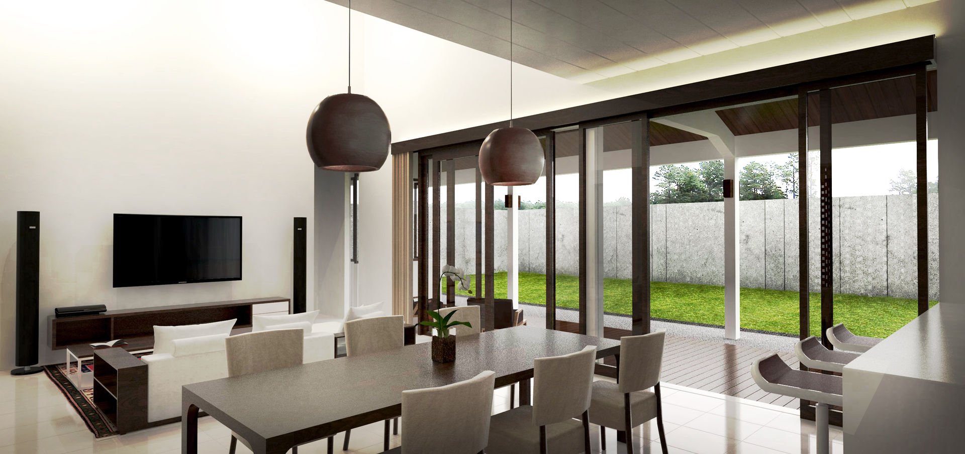 Dining Area homify Ruang Makan Minimalis