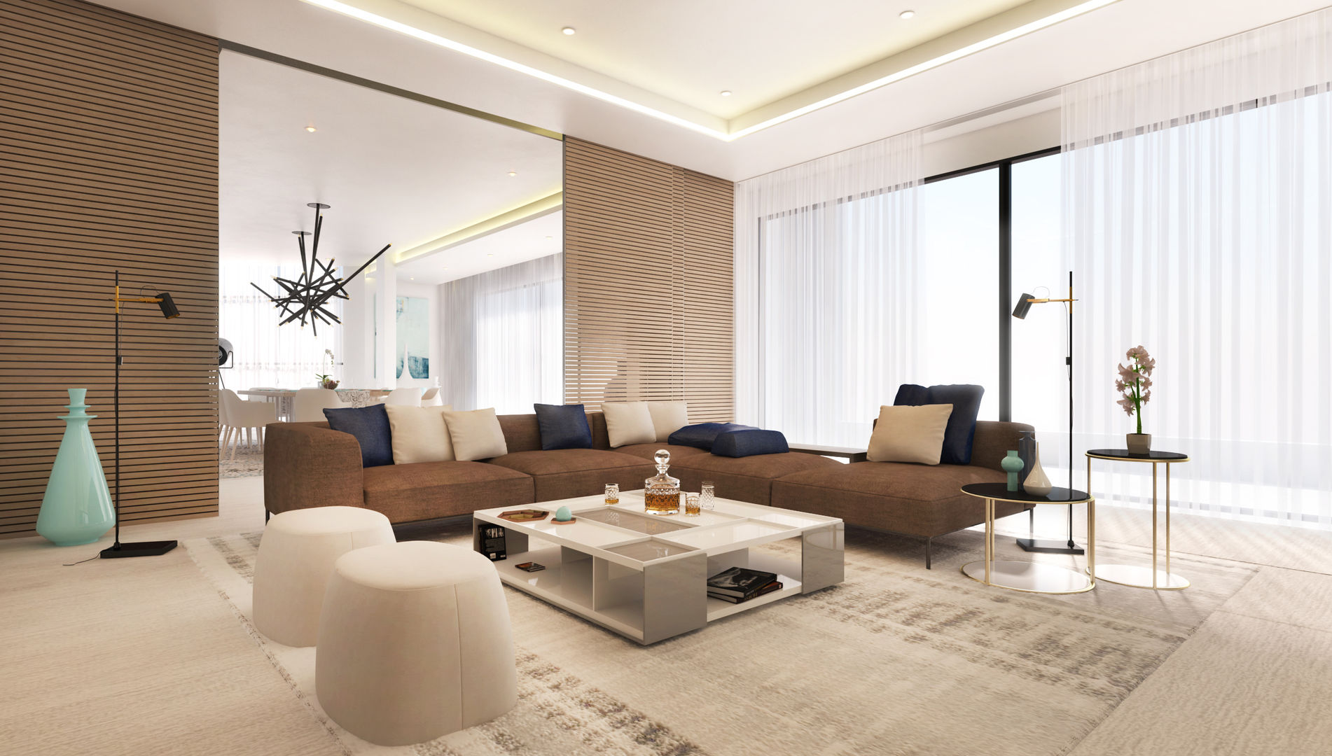 Main Lounge Dessiner Interior Architectural Modern living room