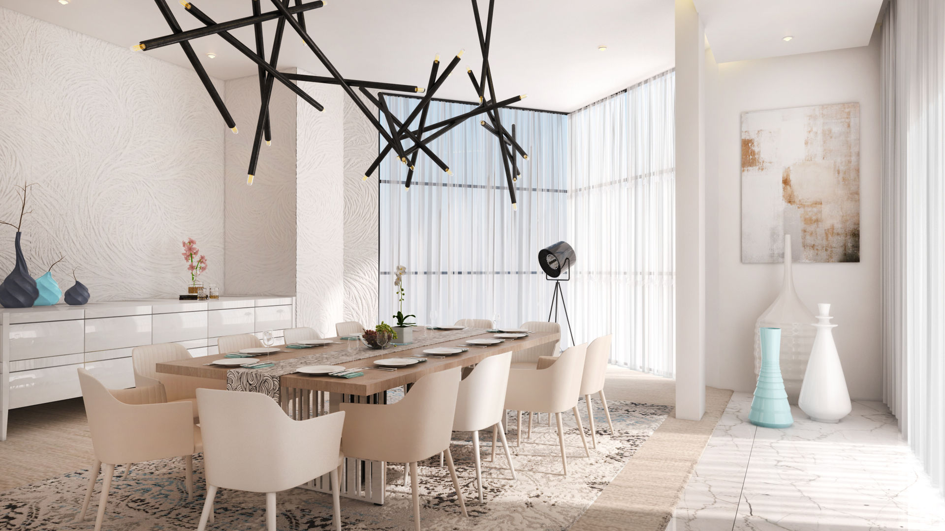 Dining Room Dessiner Interior Architectural Modern dining room