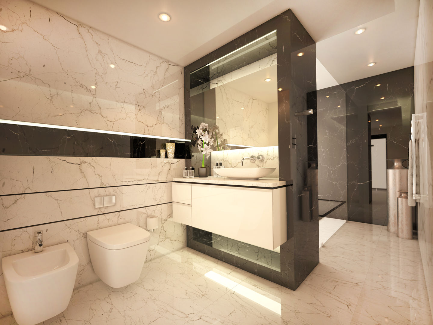 Main Bathroom Dessiner Interior Architectural Modern Bathroom