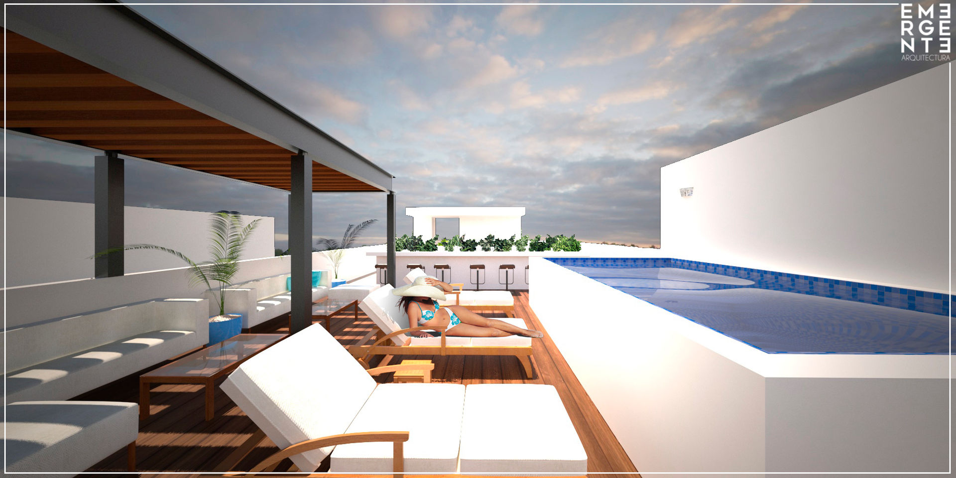 CROSSFIT | Playa del Carmen Q. Roo, EMERGENTE | Arquitectura EMERGENTE | Arquitectura Balcone, Veranda & Terrazza in stile eclettico