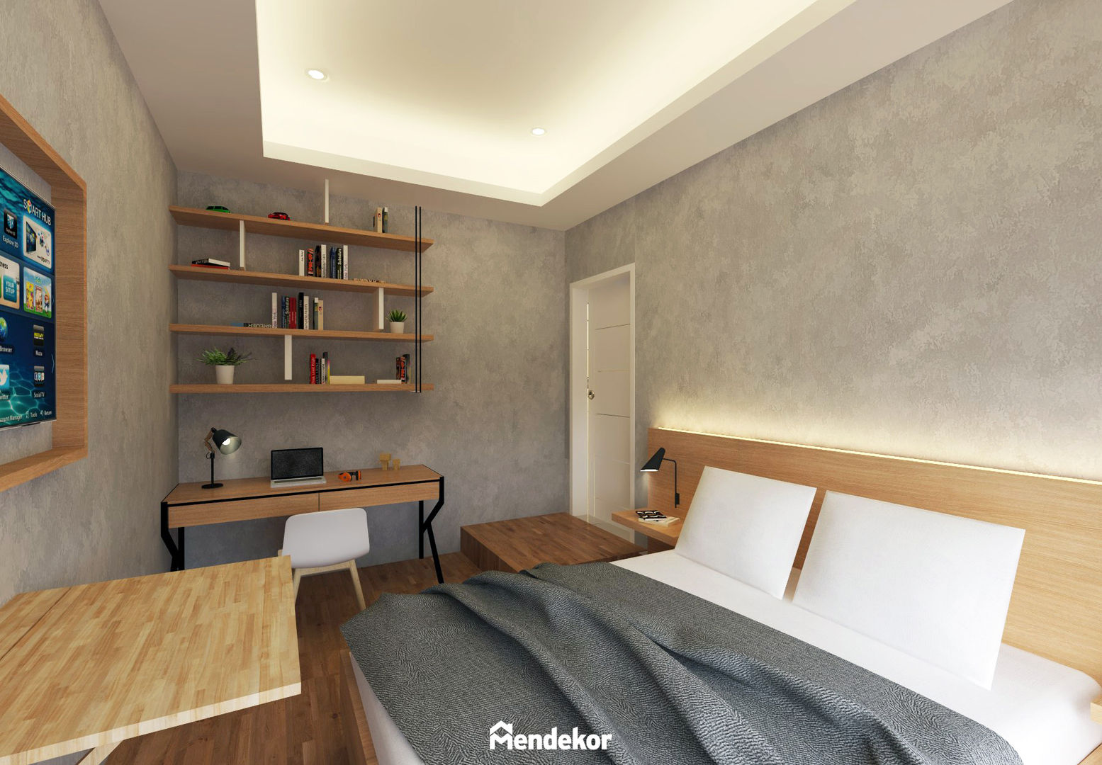 1st Bedroom Mendekor Kamar Tidur Modern Kayu Lapis