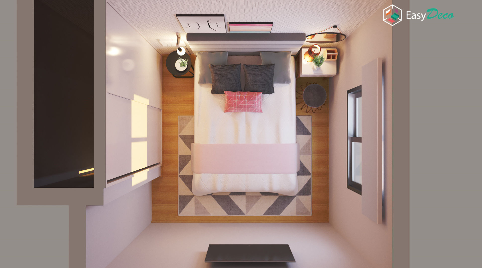 Quarto de Casal Minimalista, EasyDeco Decoração Online EasyDeco Decoração Online Dormitorios de estilo minimalista