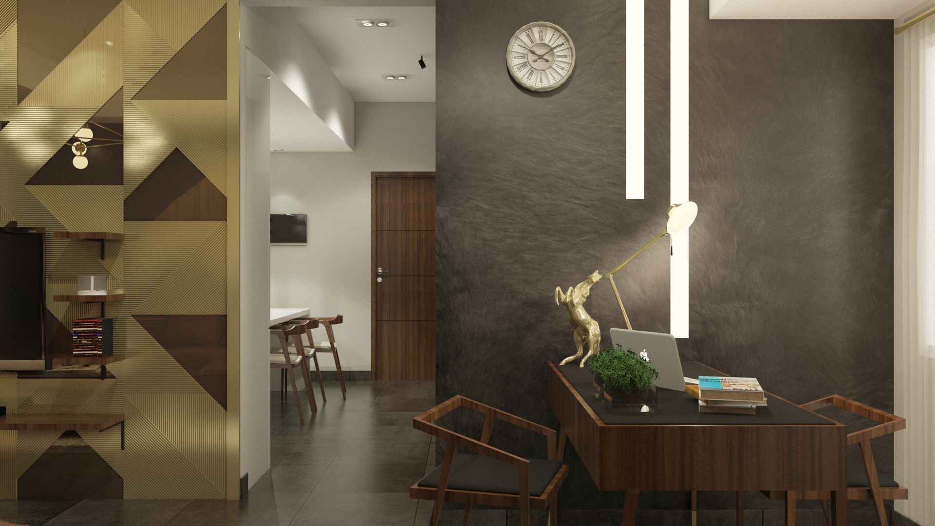 LUXURIOUS MASCULINE APARTMENT @ SEASON CITY, WEST JAKARTA, PT. Dekorasi Hunian Indonesia (DHI) PT. Dekorasi Hunian Indonesia (DHI) Studio moderno